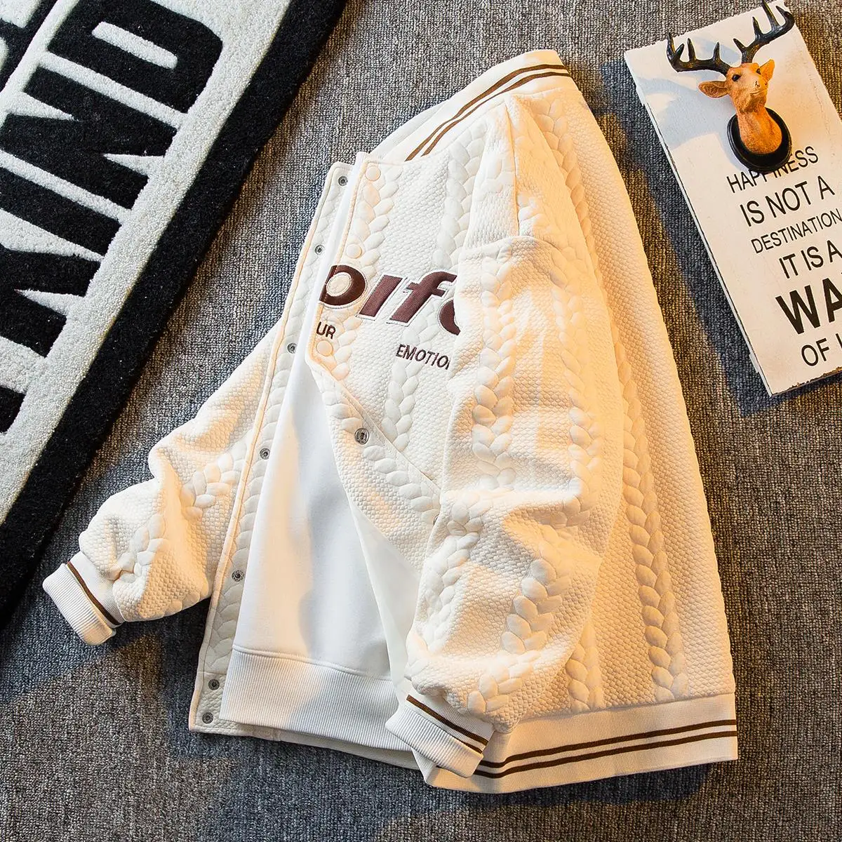 

Vintage Twist Baseball Jaet Men's Casual Spring Autumn Design Sensation American Trendy Brand Outdoor Wear