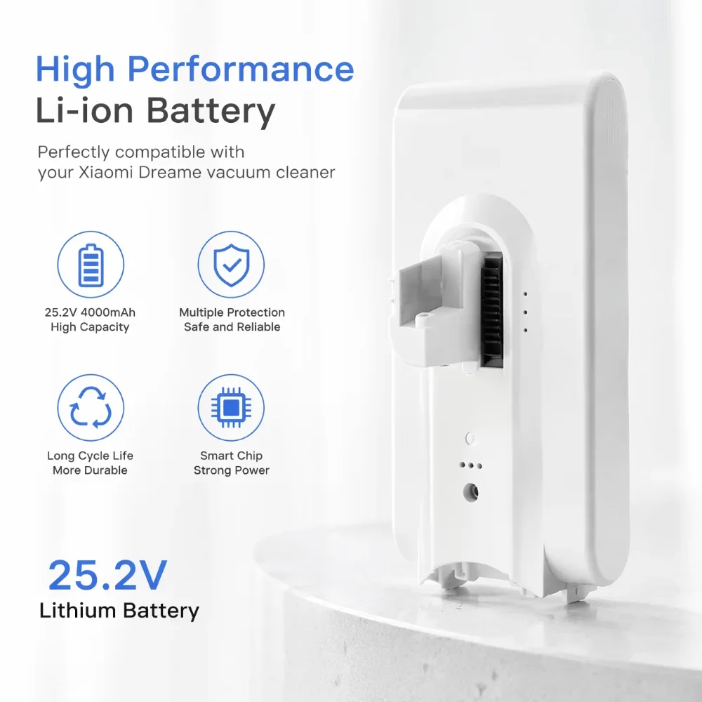 High Capacity 12000mAh Spare Lithium Battery Replacement for Xiaomi Dreame V8 V9 V10 V10Pro VVN3 VVN4 VVN5 XR Vacuum Cleaner