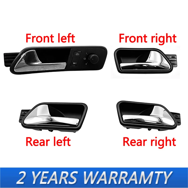 Car Inside Door Handle with Safety Door Lock Swith and Rearview Mirror Control Knob Switch For Touran 1T1837113C 1T1837114C
