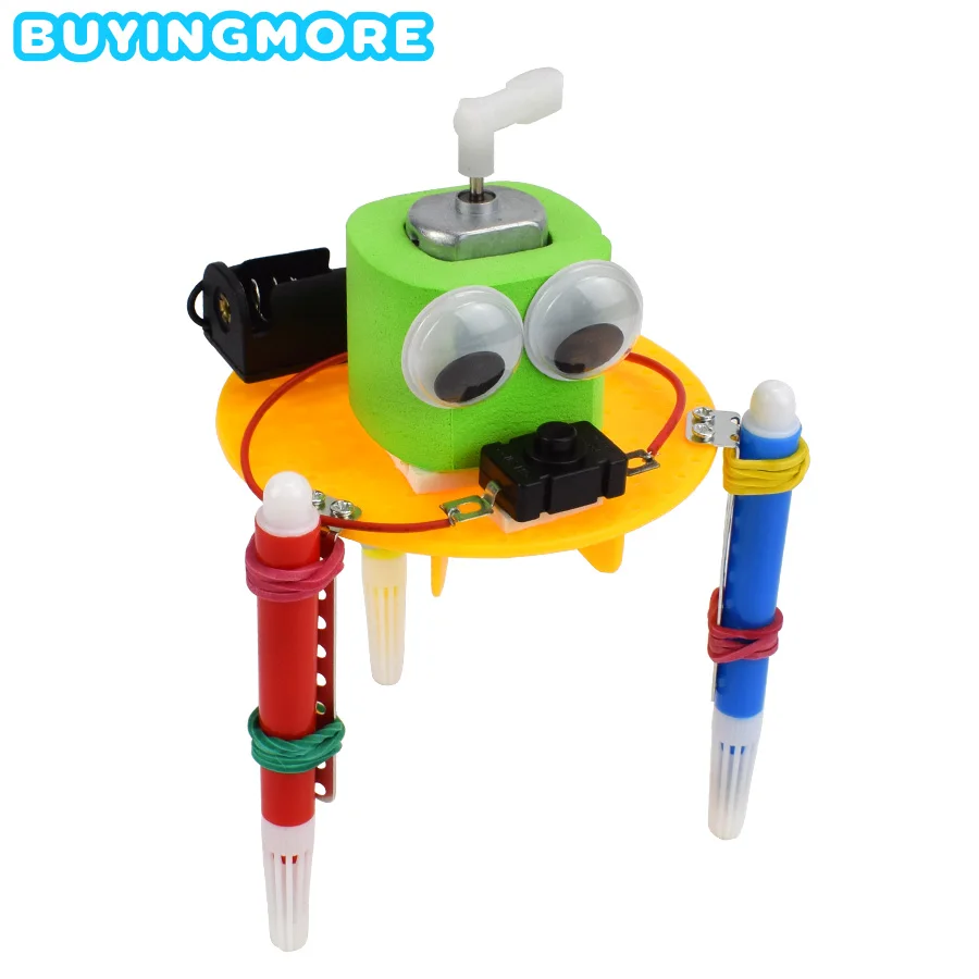 DIY Kits Graffiti Robot Model Science Toys for Children Make Vibration Graffiti Novelty Educational Toys Assembling Model Kits