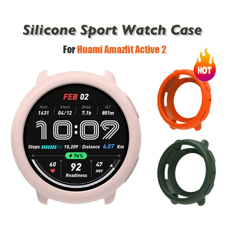 Soft Silicone Case Cover Decoration Hollow Protective Case For Huami Amazfit Active 2 Watch Super Light For Amazfit Active 2