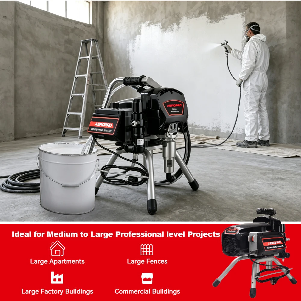 AEROPRO 330 New Professional Contractor Series Airless Paint Sprayer Machine With Low Overspray For House Painting Townhouse