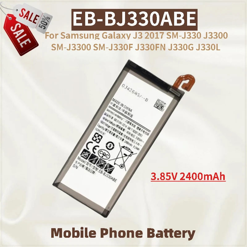 

High Quality Phone Battery EB-BJ330ABE 3.85V 2400mAh For Samsung Galaxy J3 2017 SM-J330 J3300 SM-J3300 SM-J330F J330FN J330G