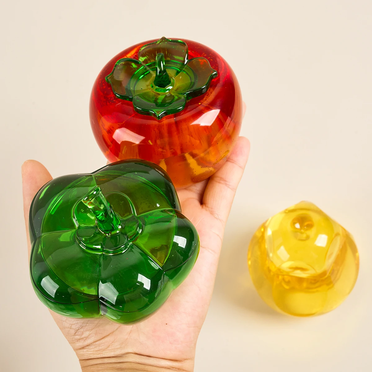 DIY Persimmon Pear Chili Candle Jar Mould Creative Storage Box Pen Holder Uv Epxoy Resin Silicone Mold Home Decor Plaster Craft