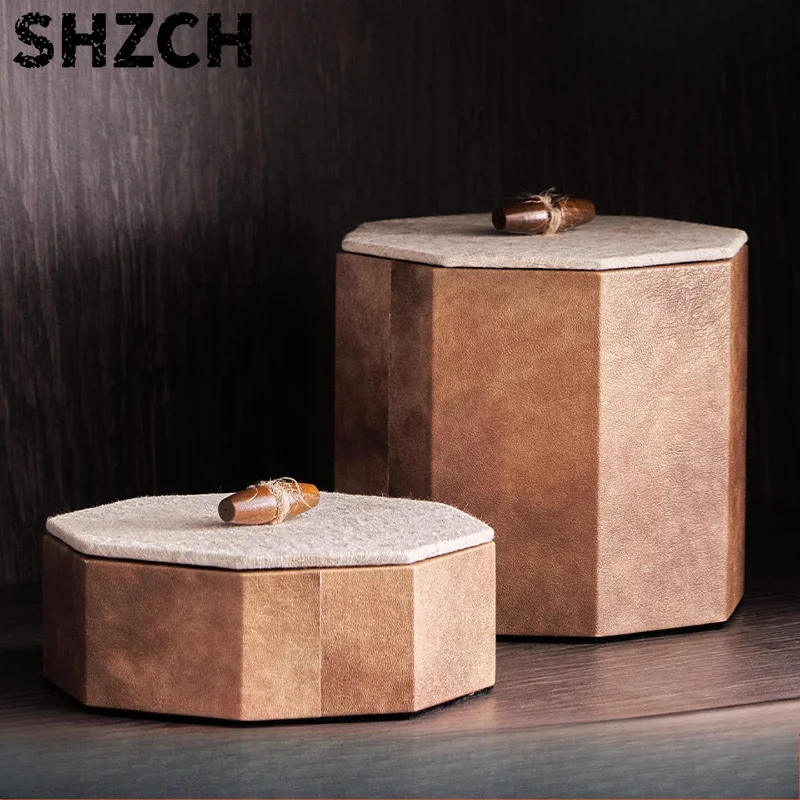 Wabi Sabi Square Storage Box Minimalist Decorative Container with Lid Dust-proof Home Organizer Modern Cloakroom Jewelry Storage