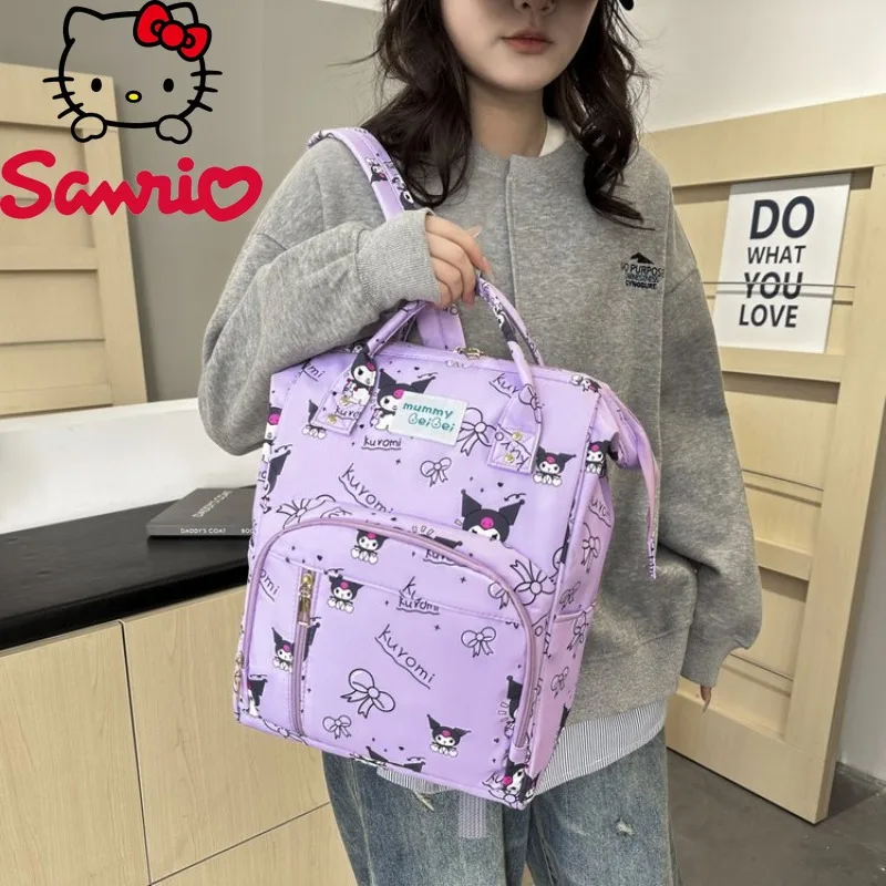 Sanrio Kuromi Backpack Large Capacity Waterproof Wear-resistant Outdoor Lightweight Backpack Fashionable