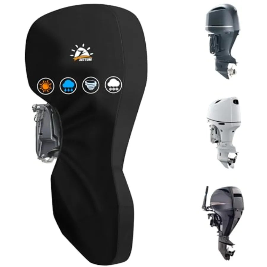 

Чехол для лодочного мотора - 600D, полностью водонепроницаемый, сверхпрочный, устойчивый к выцветанию, подходит для двигателей 150-225 л.с.