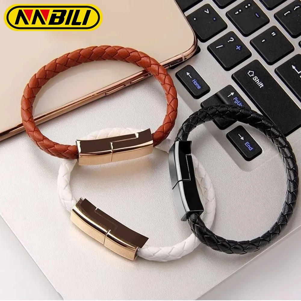 NNBILI 5A Bracelet USB Charging Cable Data Charging Cord USB Type C Mirco USB Fast Chargeing for Samsung HUAWEI Xiaomi