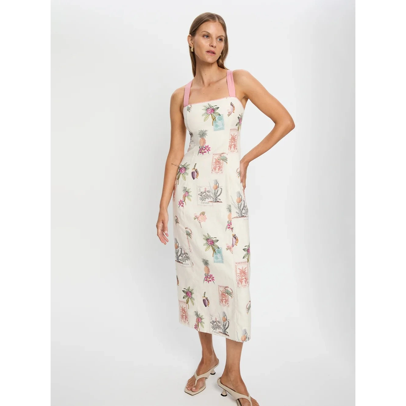 Ele Linen Strapl Dr with Bow Detail Cross-Border Independent Station Sle Casual Chic Bal Gown