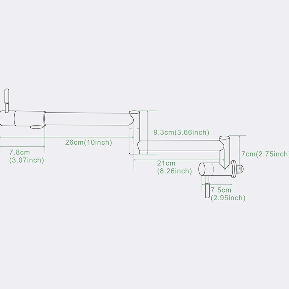 

1 X настенный керамический смеситель с одним отверстием, поворотный складной настенный полированный наполнитель для горшков, высокое качество, высокое качество