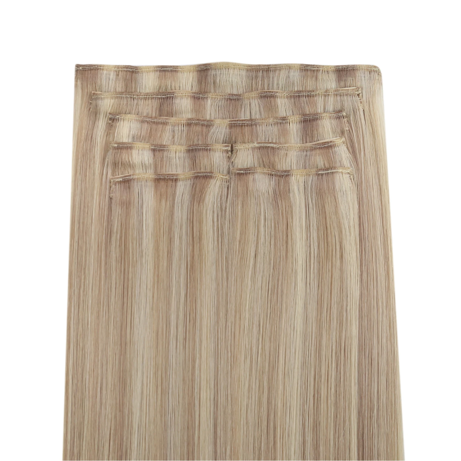 [Virgin Hair] Moresoo Clip in Hair Extensions Real Human Hair Brazilian 12 Months High Quality Extensions Full Head For Girls