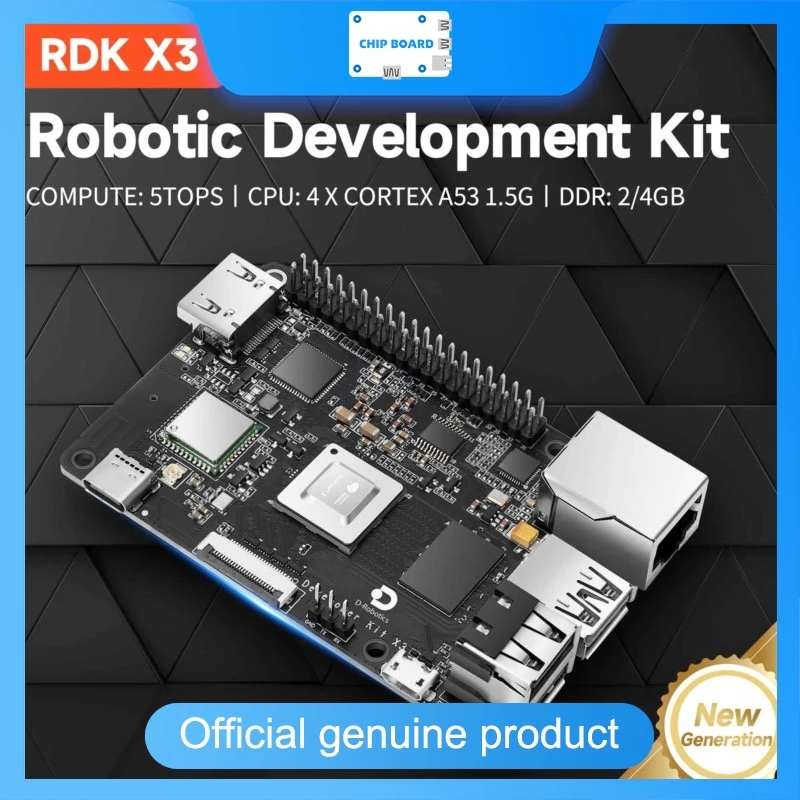

RDK X3 AI Intelligent Module Robotics Development Kit, Compatible with Raspberry Pi, 5 TOPS Computing Power, ROS, Ubuntu 20.04