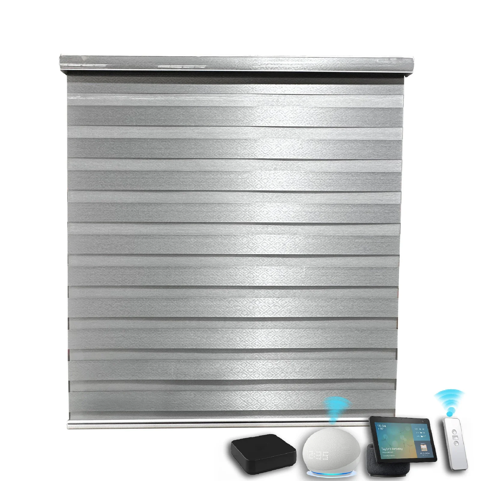 

# Hot Factory Price Motor Zebra Blinds Blackout Material, Grey Color Curtains Zebra Roller Blinds With Remote And Phone App