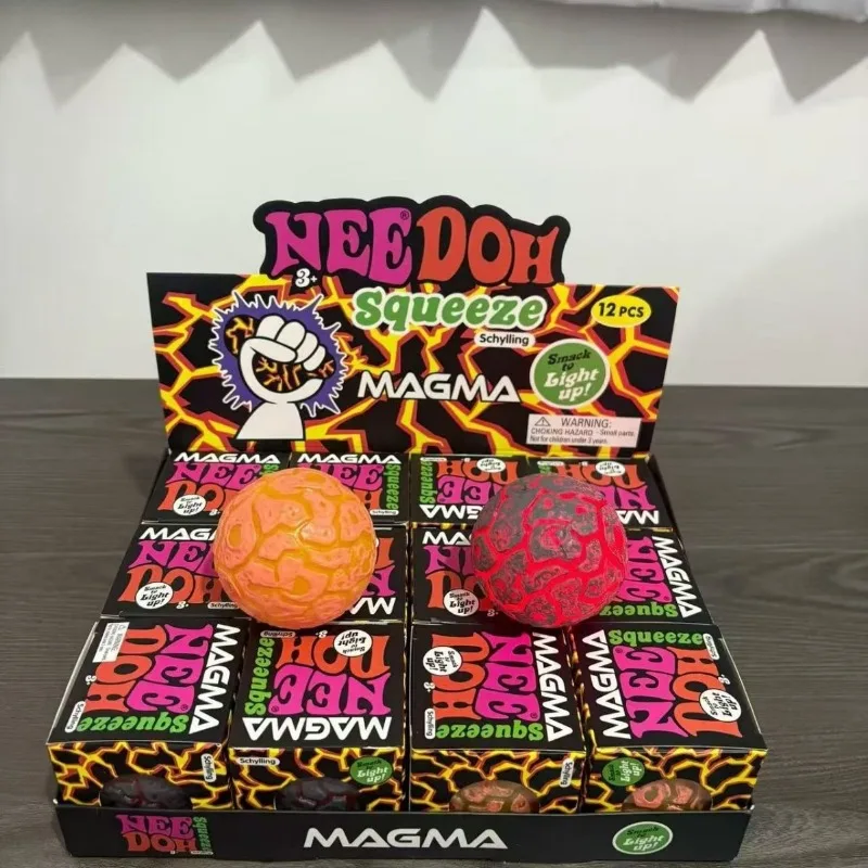 New Needoh Squeeze Flash Meteorite Ball Luminous Elastic Stress Relief Toy Glow In The Dark Squishy Fidget Ball