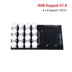 RGBDuino RGB Keypad V1.0 4x4 keypad DC5V with RGB backlight White round keycaps for Duino Boards