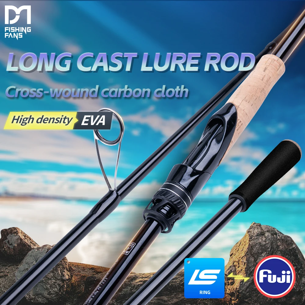 

Удочка для дальнего заброса FISHINGFASN ORCA с высокоуглеродистым бланком, кольцами LS, рукояткой из пробки AA, мощность M/MH, 2.7м/3.0м