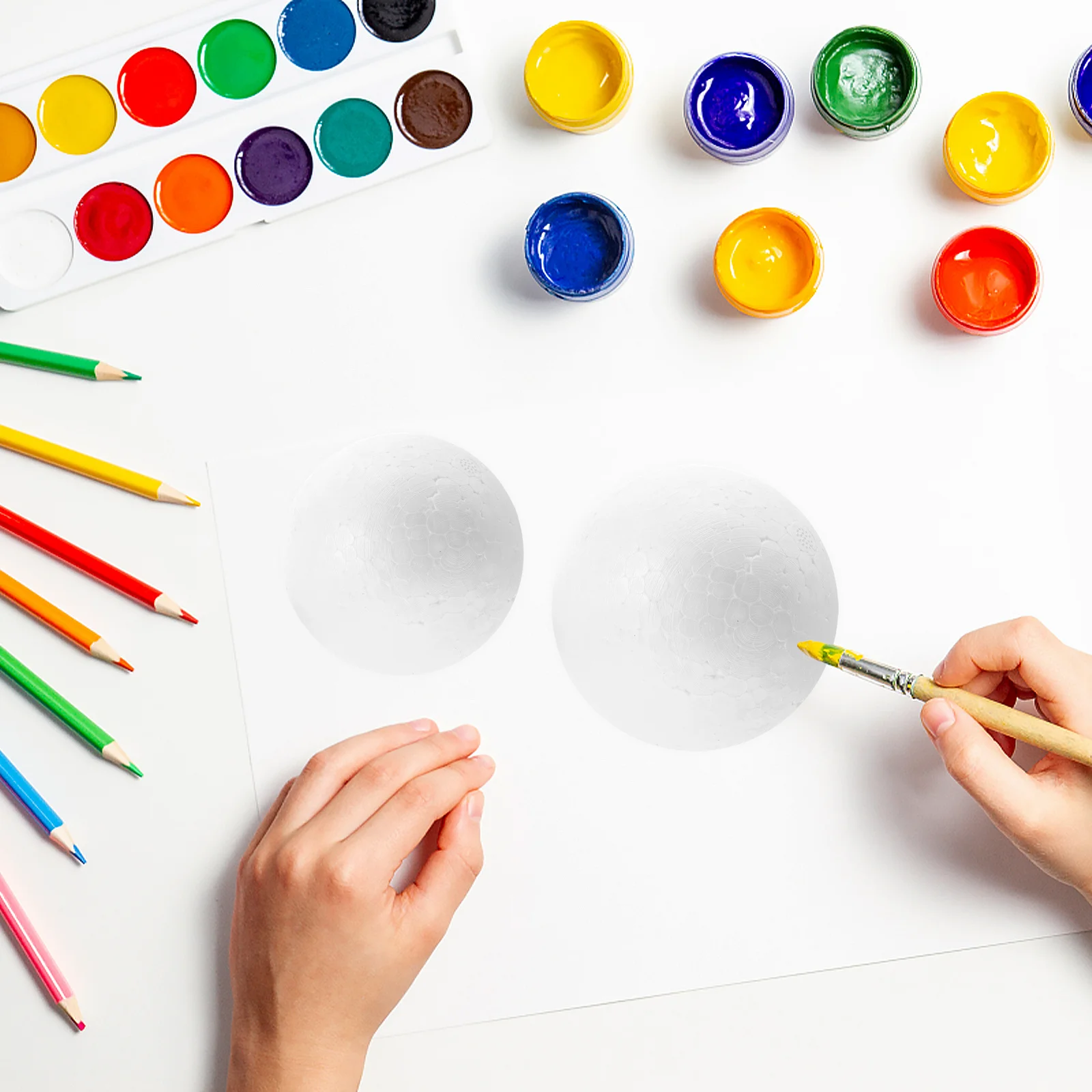 

20pcs Smooth Balls For School Craft Project Balls Wedding Christmas Diy Crafts School Projects Craft Supplies