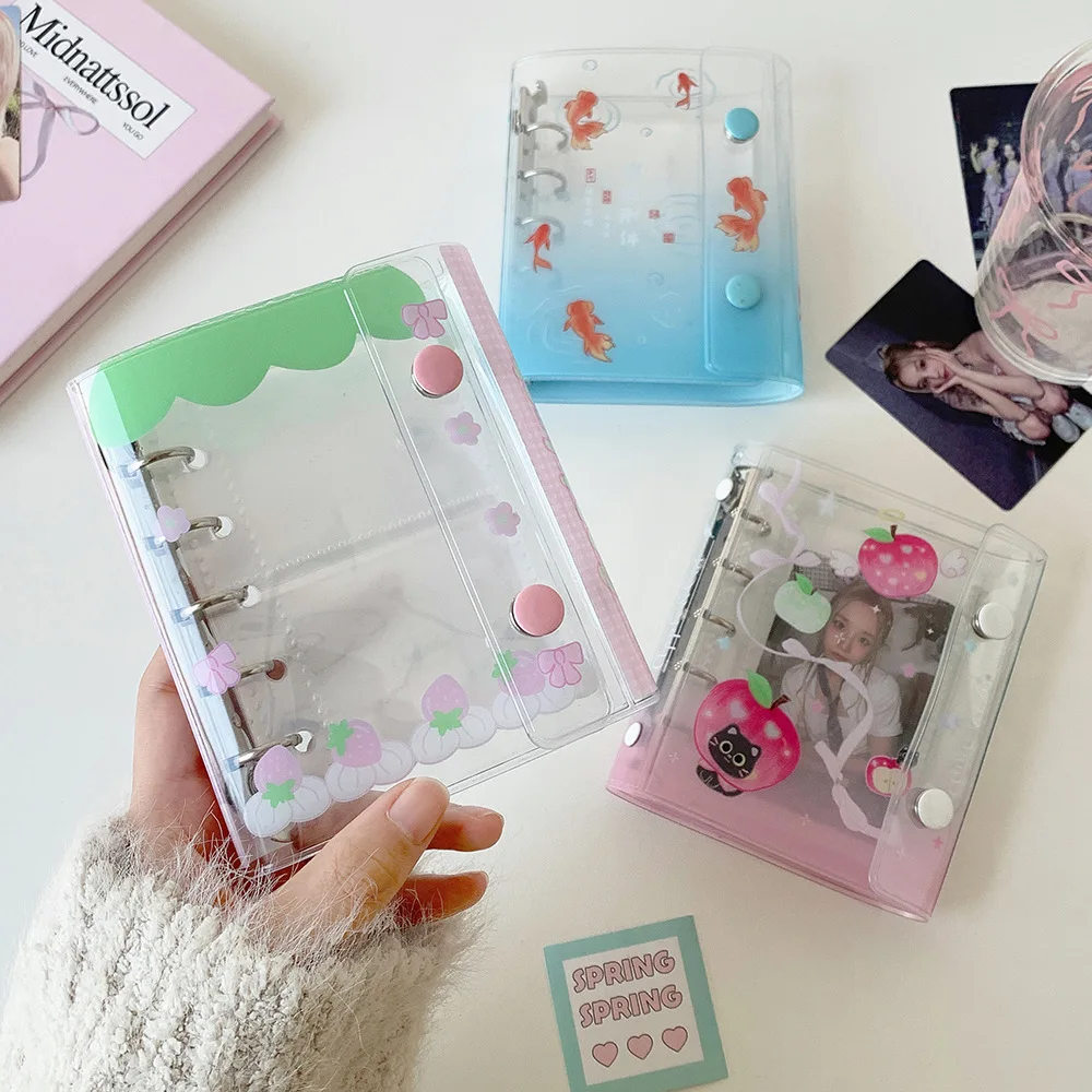 M5 5Holes Colorful Transparent Binder Loose Cover Journal Sketchbook Accessories Diary Office Supplies