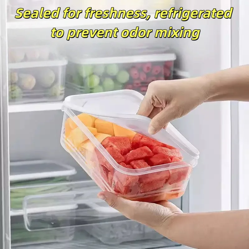 5PCS Multi-functional Food Storage Containers, Leak-proof and Stackable Refrigerator Organizers, Microwave-safe and Freezer-safe