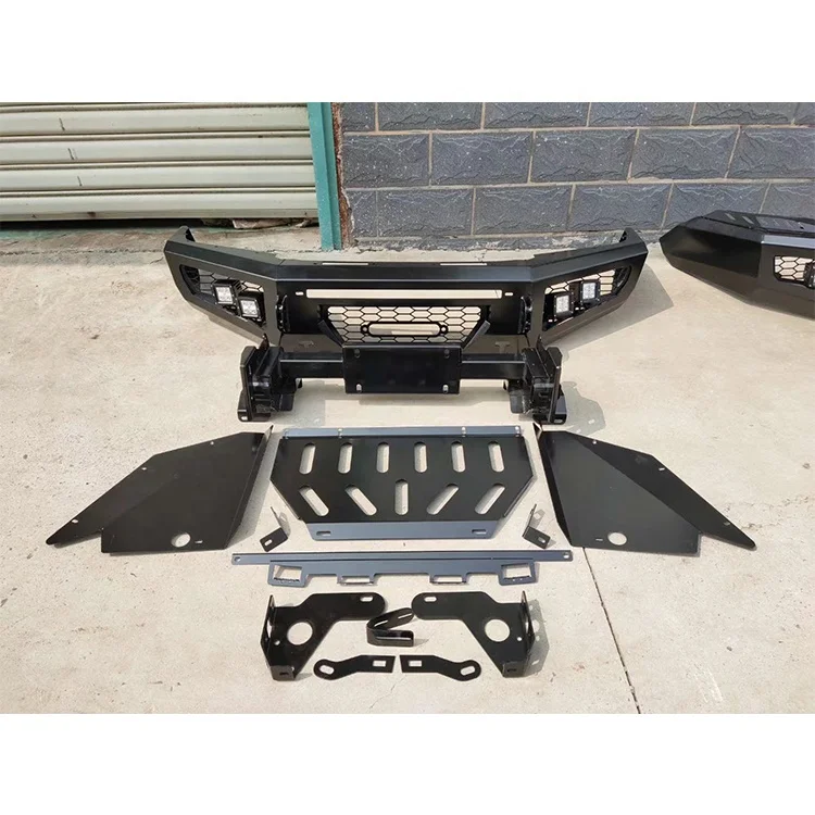 

suitable for Hot Sale Car Front Rear Bumper Hood Body Kit for Hilux Vigo 2012-2015 Bull Bar (W/4 LED Lights) Auto Part Accessory