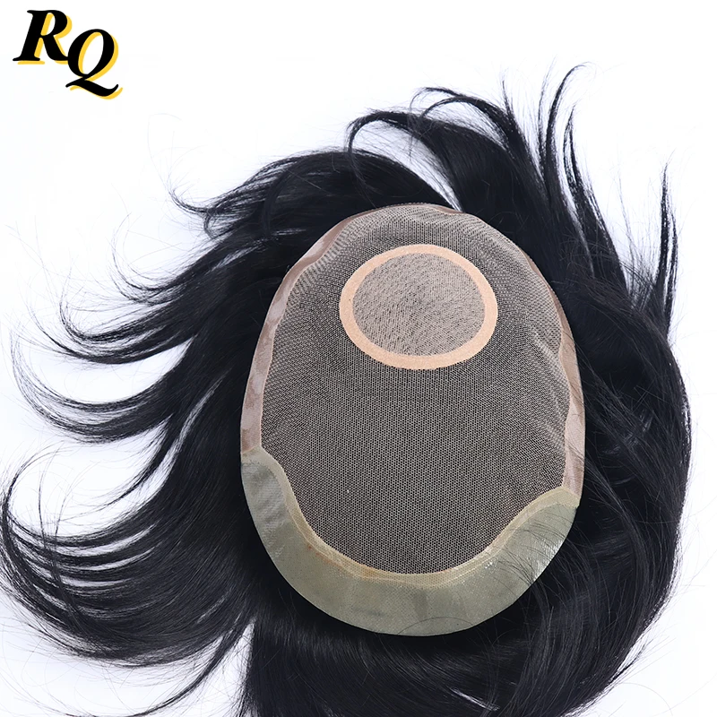 

Men's Toupee Human Hair Wig For Men 1b Silk Base Mono Male Hair System Hairpieces NPU Scalp Peluca Hombre Wigs Remy Natural