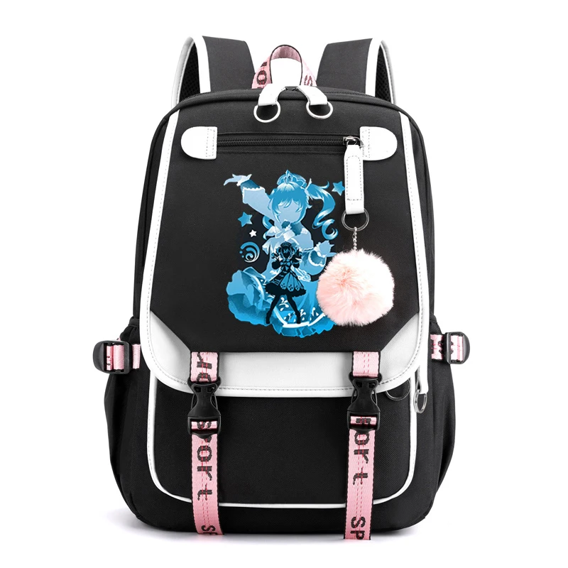 

Genshin Impact Backpack Women Cartoon School Bags for Teenager Girls Genshin Impact Shining Idol Barbara Bookbag Travel Backbag