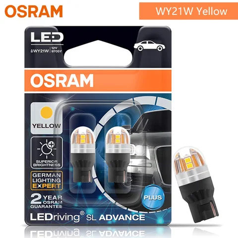 Светодиодсветильник лампа указателя поворота OSRAM светодиодный 20 W21W WY21W W21/5W 7440 7443 LED riving SL Advance LED Автомобильные лампы заднего хода, стоп-сигнала, лампы, пара