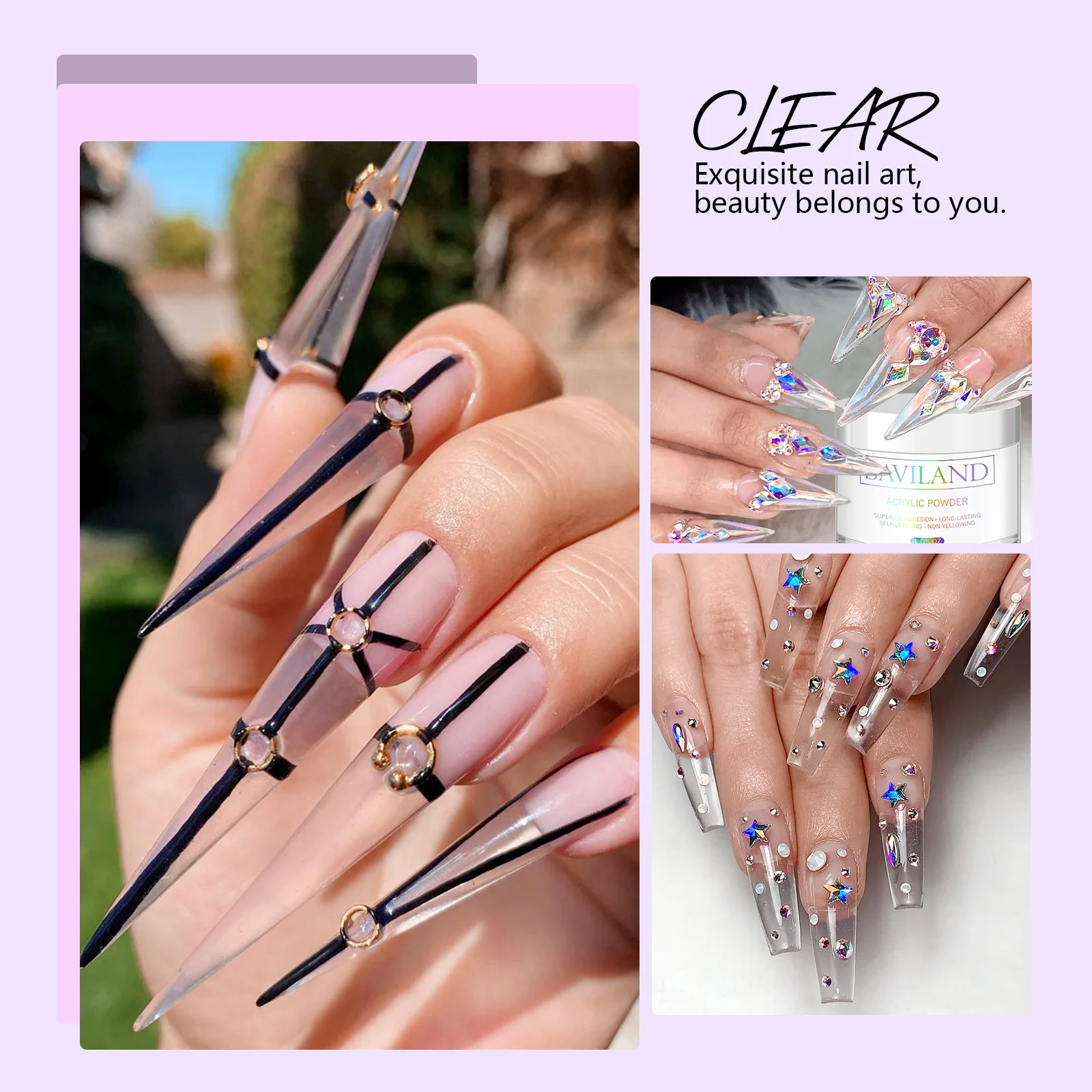 بودرة أكريليك شفافة من سافيلان - مراجعة Acrylic Powder Clear وسعره