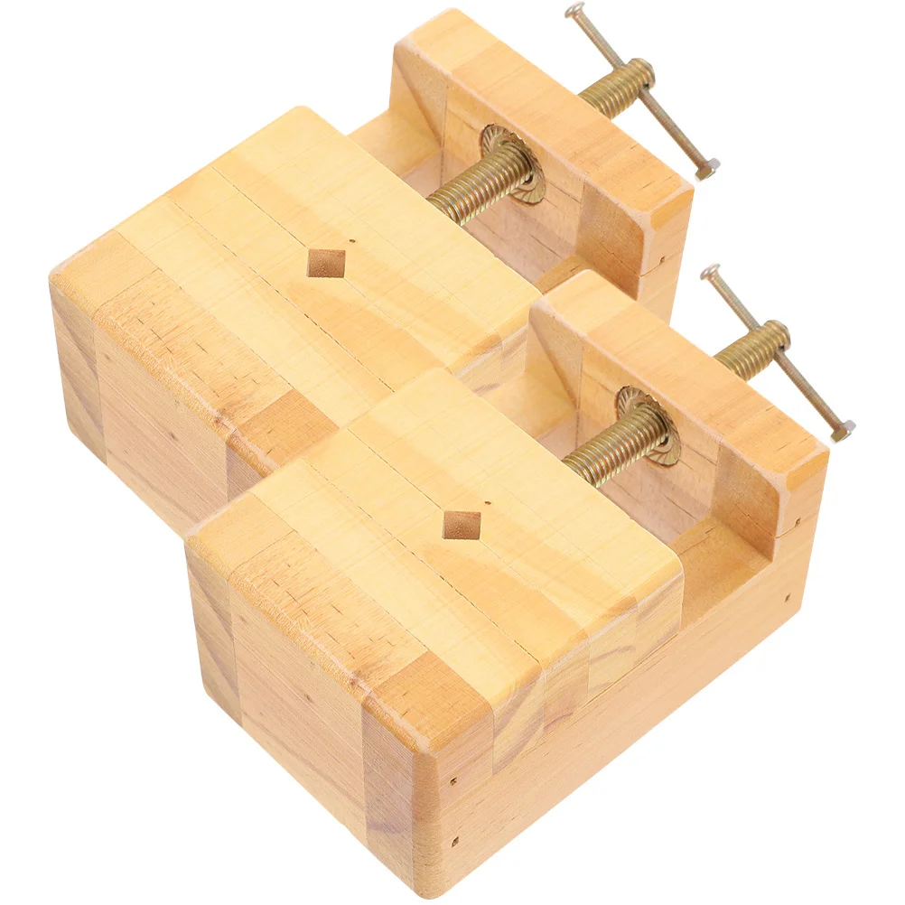 2Pcs Woodworking Vise Seal Engraving Device Durable Natural Material Stone Carving Tools Wood Vise Stone Chisel