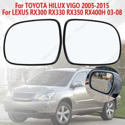 Heated Side Rearview Mirror Glass Lens Car Mirrors For LEXUS RX300 RX330 RX350 RX400H 2003-2008 For TOYOTA HILUX VIGO 2005-2015