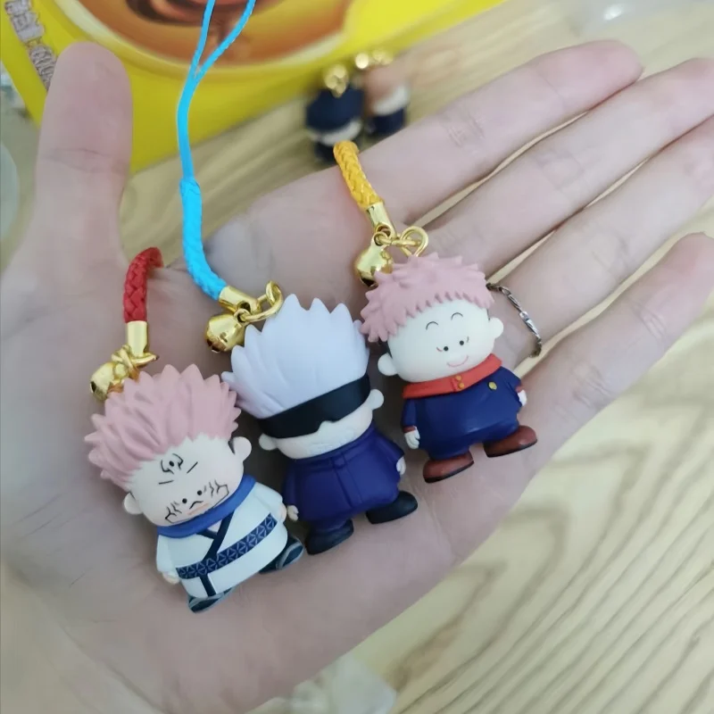 Jujutsu Kaisen Anmie Figure  Itadori Yuji Gojo Satoru Bag Keychain Model Toy Gashapon Character Bell Ornament Surprise Xmas Gift