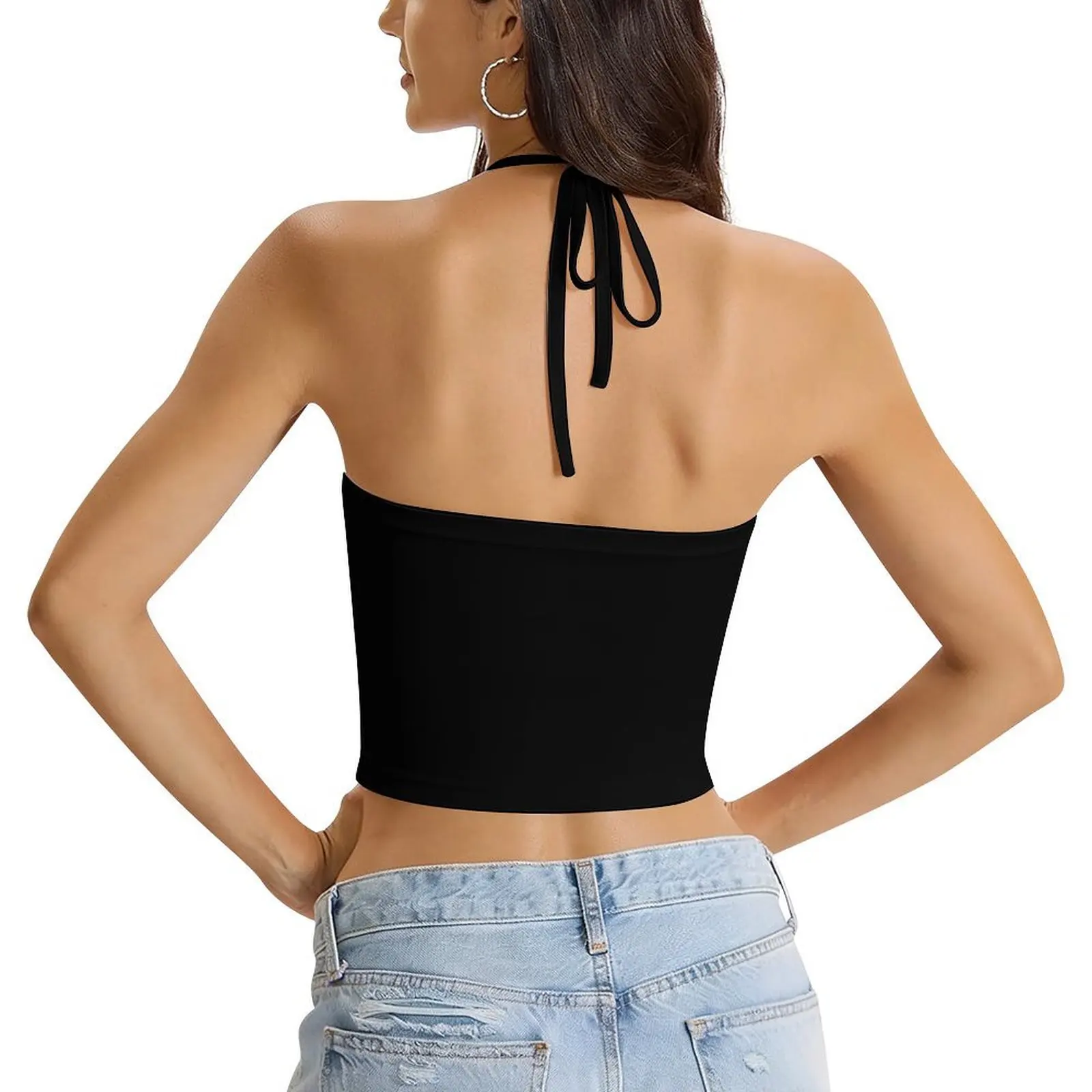 Halter Tops for Women Summer Sleeveless Going Out Outfits Y2K Trendy Cute Crop Tank Top Clothes - view 5