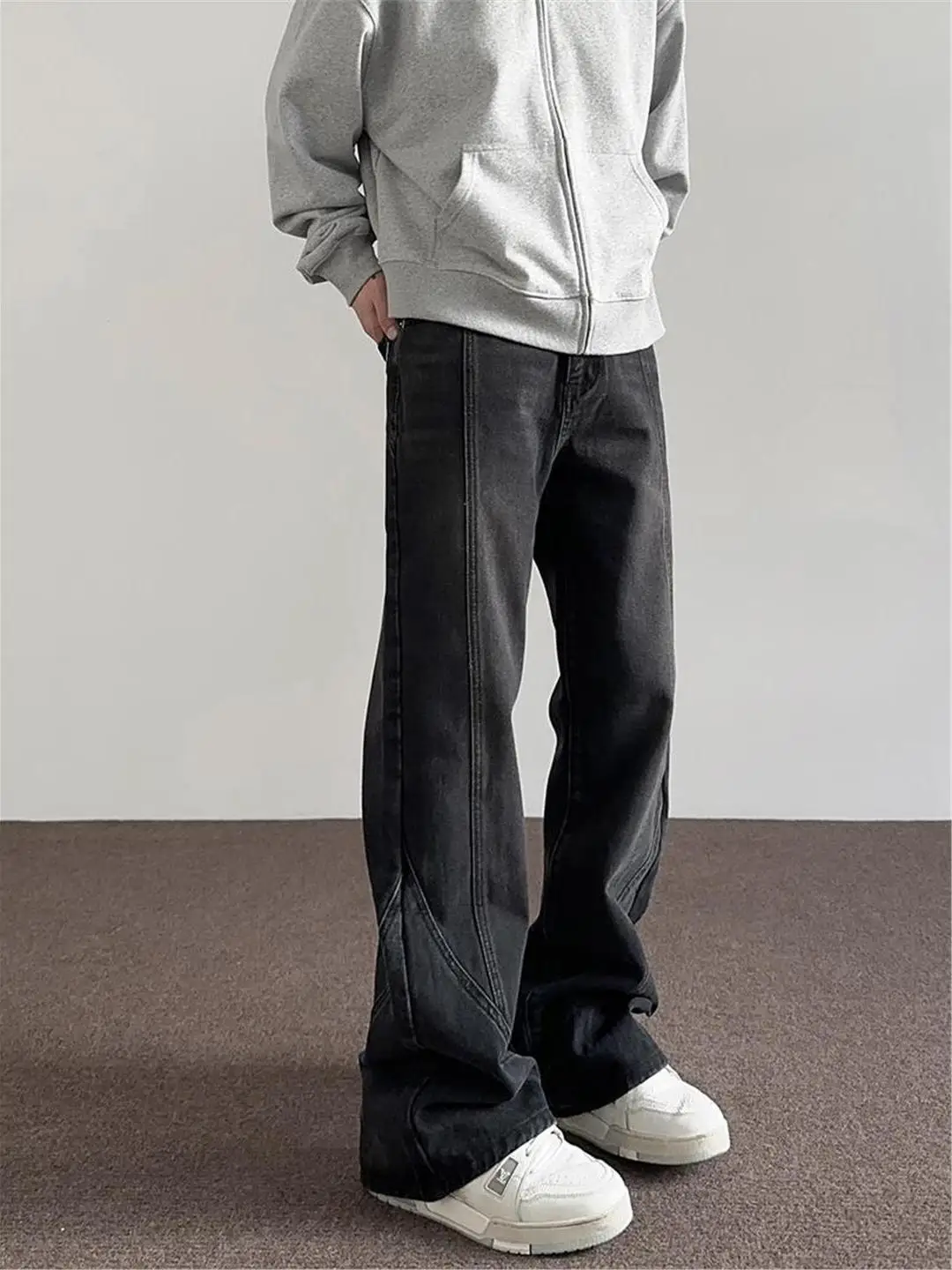 

Мужские джинсы Cleanfit American High Street: свободные, прямые, слегка расклешенные, с объемным кроем