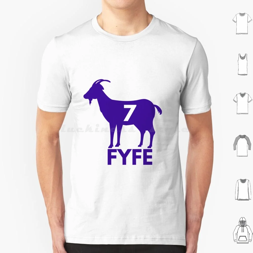 Nat Fyfe-Fremantle T Shirt 6xl Cotton Cool Tee Fyfe Nat Fyfe Freo Fremantle Brayshaw Serong 7 Purple Ross Lyon Docker West