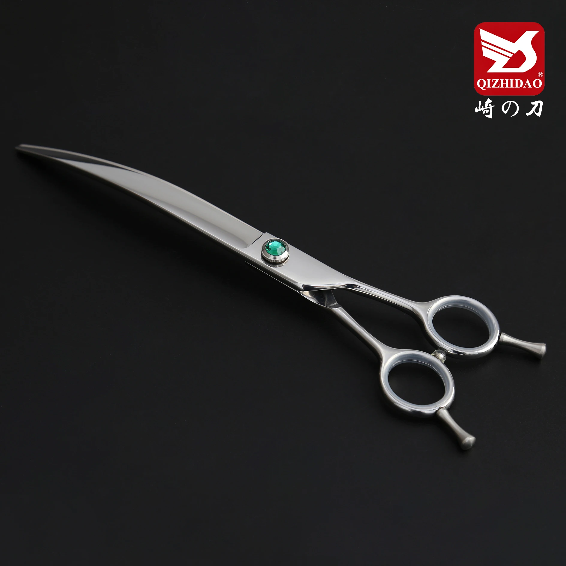 8inch Pet Grooming Scissors Set of 4 Curved Thinning Chunker Cutting Professional Dog Grooming Scissors Set