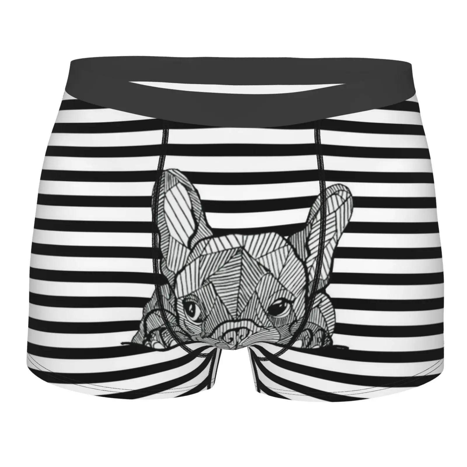 Funny French Bulldog Print Men Underwear Boxers Breathable Mens Boxershorts Men's Panties Underpants Man Boxers Briefs Trunks