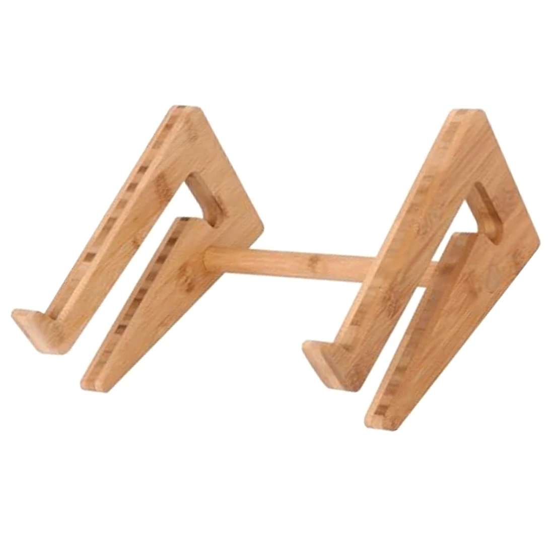 Eco-friendly Bamboo Vertical Laptop Stand for Desk Bamboo Laptop Holder Compatible for Book Air Pro XPS Pro Pixelbook