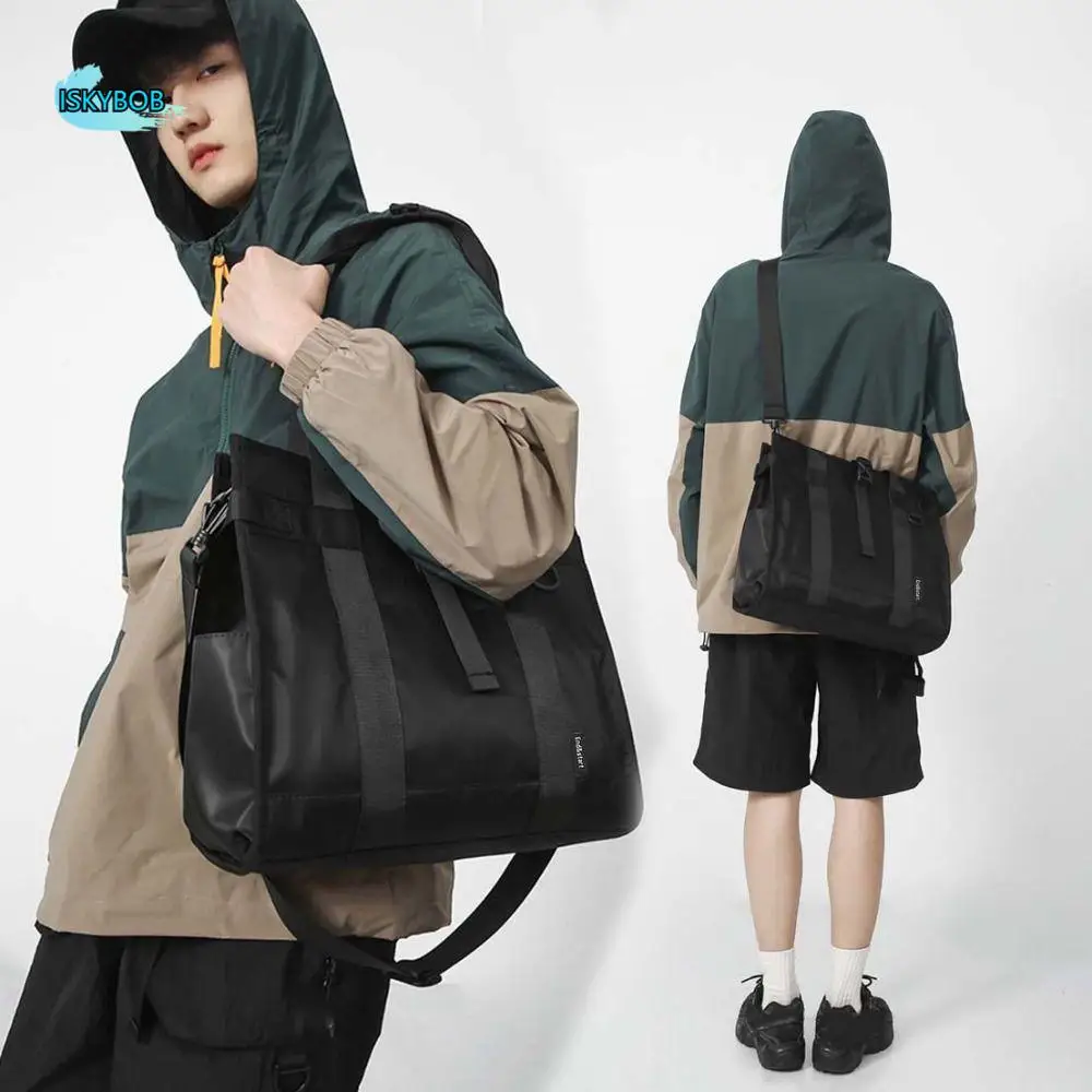 

Large Capacity Oxford Briefcase Solid Color Multi-functional Men Handbag Waterproof Portable Shoulder Bag Laptop Bag