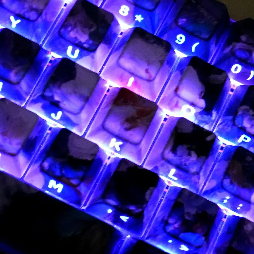 Keycaps Cherry Purple Haze 74 teclas para teclado magnético — vista 4
