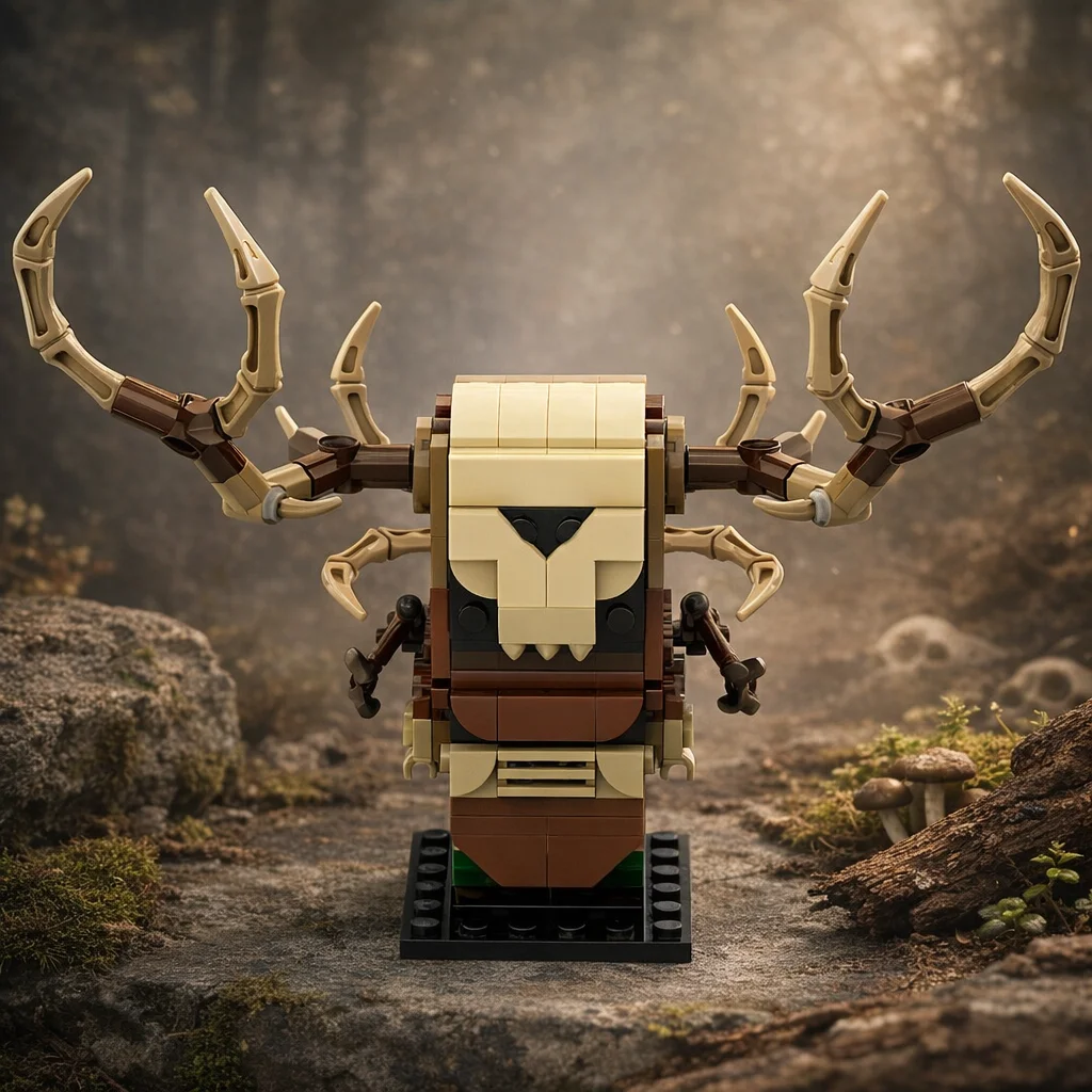 

MOC Deer Skull Building Blocks Animal Head Model Antlers Trophy Bricks DIY Assembly Toy Desk Decor Gift for Kids Adults