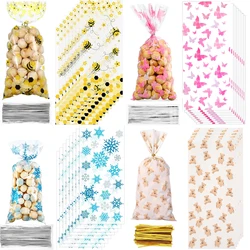 10-50pcs Bee Gift Bags Butterfly Bear SnowflakeCandy Bag Cookie Dessert Bags Baby Shower Birthday Party Decors Favors
