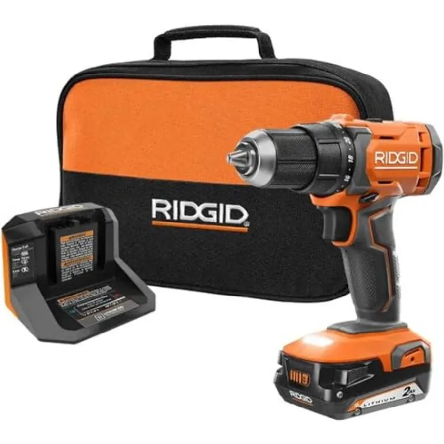 

Аккумуляторный гайковерт 18В, 1/2 дюйма Набор дрель-шуруповертов с 1 аккумулятором 2,0 Ач и зарядным устройством R860012K