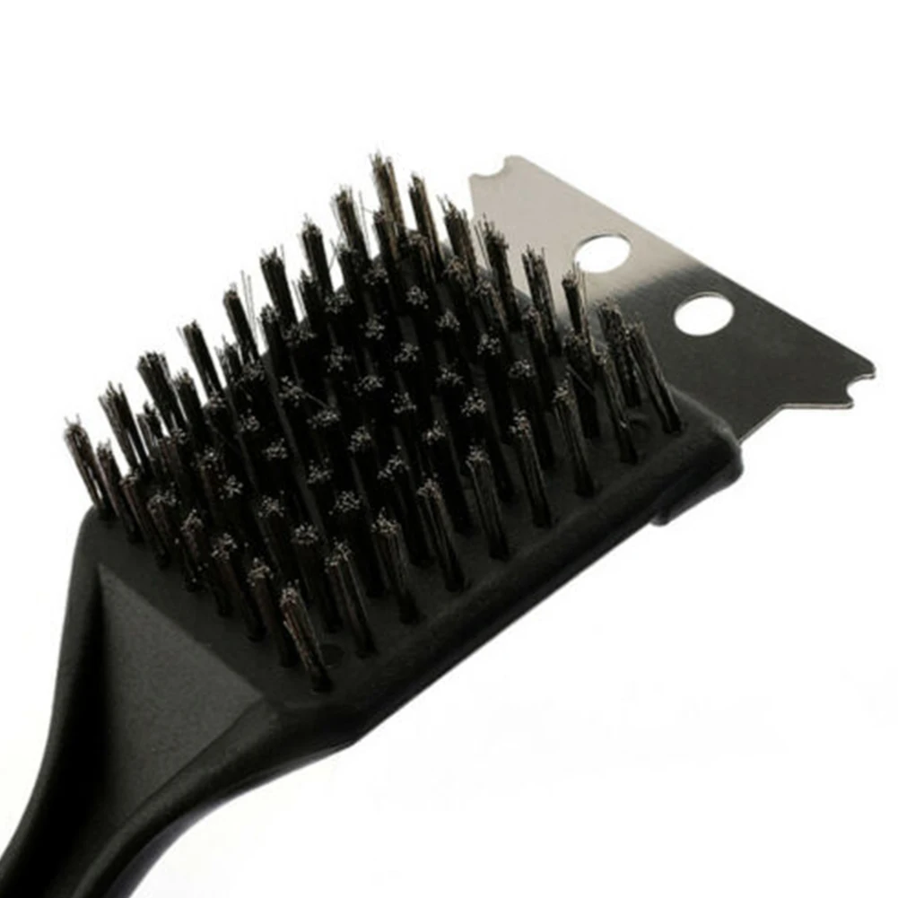 1 Pcs Wire Brush 20cm X 7.2cm BBQ Tools Cast Iron Metal Grill Plastic Stainless Steel Wire Brush Stainless Steel