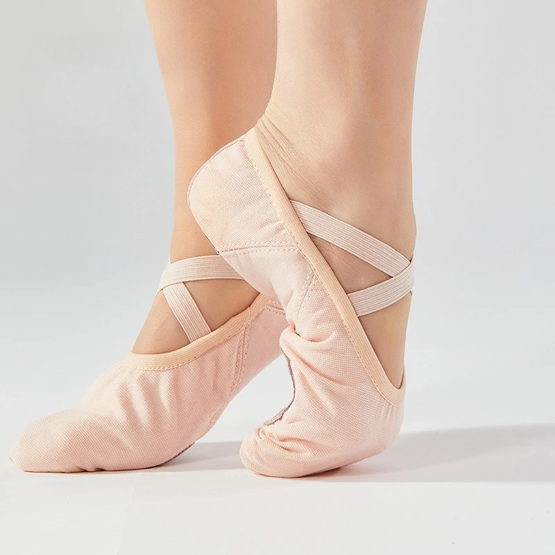 

Новая парусиновая танцевальная обувь средней эластичной ткани, балетная обувь на мягкой подошве для взрослых и девочек, танцевальная йога, мужская и женская обувь для художественной гимнастики