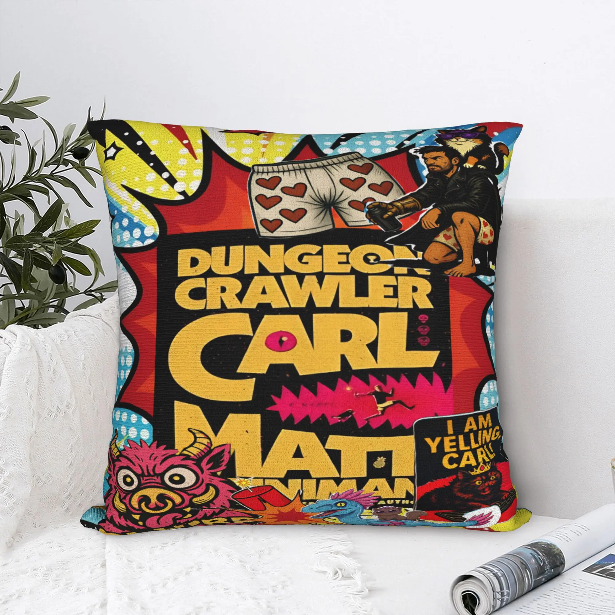 New Style Seat Dungeon Crawler Carl  Decor Pillowcases Merch  Pillow Cover Zipper Multiple Sizes