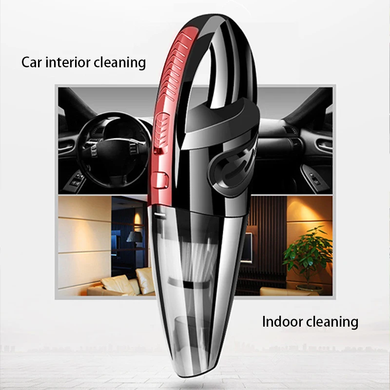 1 Set Car Vacuum Cleaner Handheld Wireless Charging Model High Power Small Car Interior Vacuum Cleaner