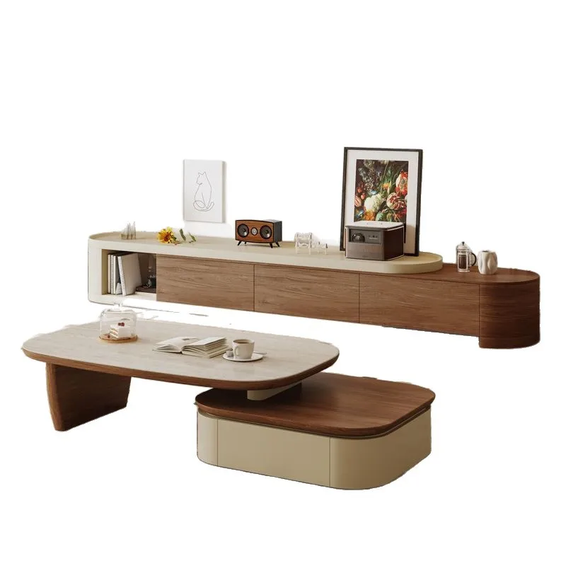 Средневековый стиль, круглый журнальный столик из орехового дерева, небольшой круглый стол.