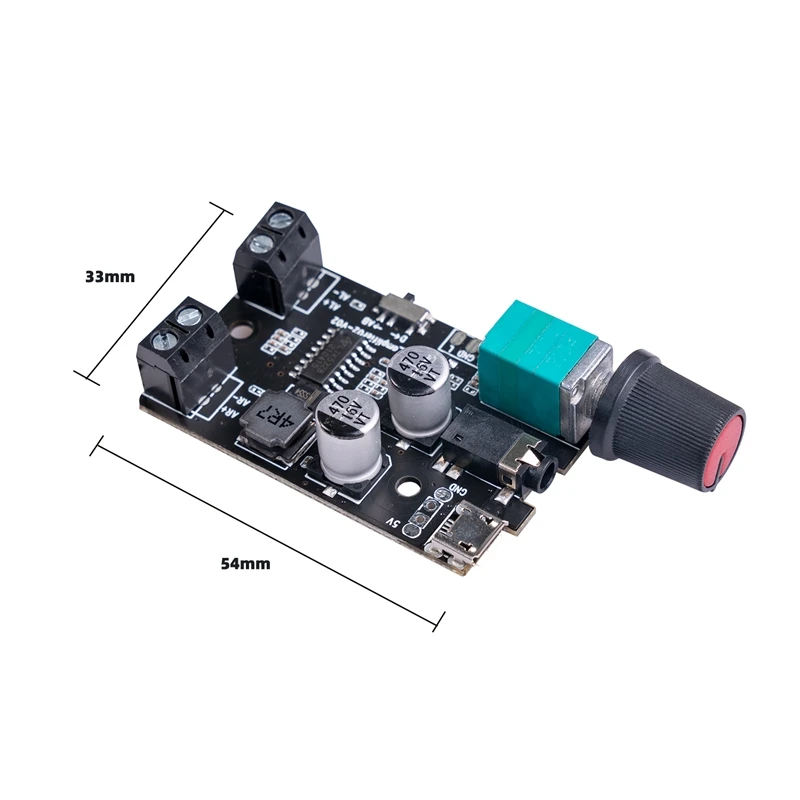 5Wx2 Stereo Dual Channel Digital Amplifier Board Audio Amplifier Module DC5V Class D Amplifier With Volume Adjustment