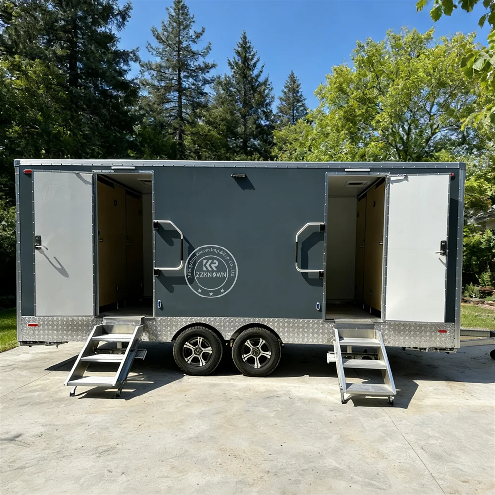 

Event Restroom Trailer Mobile Toilet Emergency Mobile Portable Bathroom Outdoor WC Toilet Trailer for Weddings