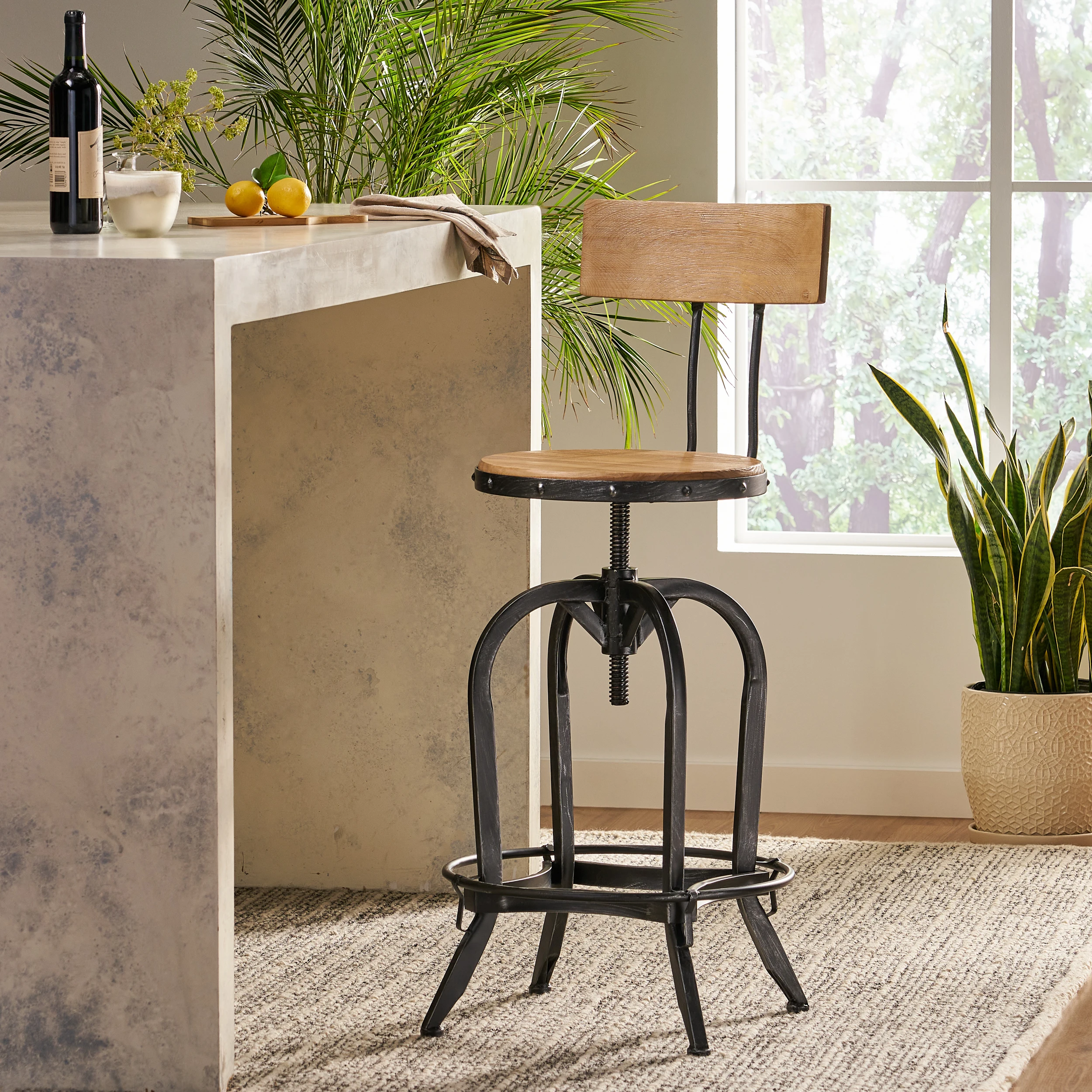 

The barstool is avant-garde and can be adjusted and rotated with any home bar for easy operation of the kitchen stool